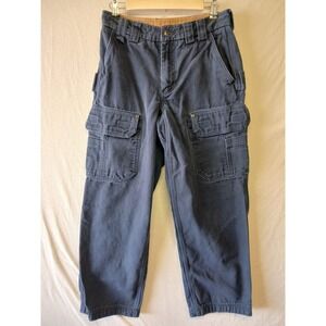Duluth trading cargo work pants size 30x30 navy mens